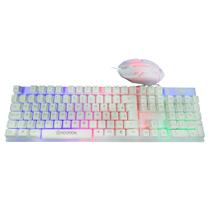 Kit Teclado e Mouse branco Gamer RGB LED USB ABNT2 Profissional com Luz para PC Notebook Kit Teclado e Mouse branco Gamer RGB LED USB ABNT2 Profissional com Luz para PC Notebook