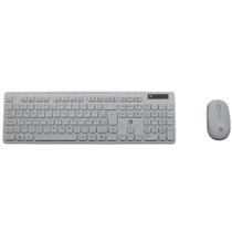 Kit Teclado e Mouse BrazilPC Sem Fio USB Wireless Branco ABNT2