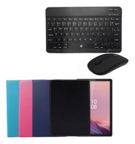 Kit Teclado E Mouse Bt+ Capa Pasta Compatível Com Tablet Lenovo M9