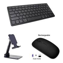 Kit Teclado E Mouse Bt Recarregável + Suporte Tablet A7 T500 Kit Teclado E Mouse Bt Recarregável + Suporte Tablet A7 T500
