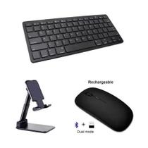 Kit Teclado E Mouse Bt Recarregável + Suporte Tablet A7 T500 Kit Teclado E Mouse Bt Recarregável + Suporte Tablet A7 T500