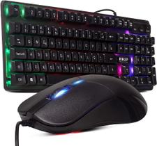 Kit Teclado e Mouse c/Fio Gamer USB RGB TE118 - Knup Kit Teclado e Mouse c/Fio Gamer USB RGB TE118 - Knup