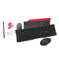Kit Teclado E Mouse C/ Fio Office Kc-500 Preto