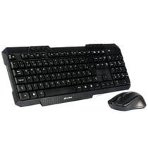 Kit Teclado e Mouse C3Tech K-W10BK, Sem Fio, Preto