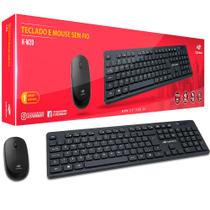 Kit Teclado e Mouse C3tech, Sem Fio, 2.4GHz, Mouse 3 Botões, K-W20BK, Preto