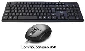 KIT TECLADO E MOUSE COM FIO 1200 Dpi - MULTI - TC065 E MO300