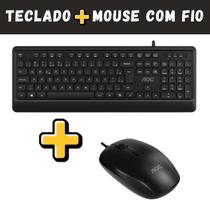 Kit Teclado E Mouse Com Fio AOC Conexão Usb Preto Com Fio Kit Teclado E Mouse Com Fio AOC Conexão Usb Preto Com Fio