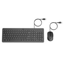 Kit Teclado E Mouse com fio Hp 150 Preto