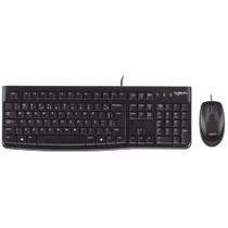 Kit Teclado e Mouse Com Fio Logitech MK120 USB Sensor Óptico