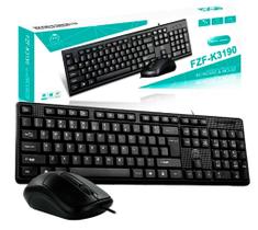KIT Teclado E Mouse Com Fio USB ANSI EBAI - FZF-K3190