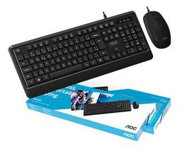 Kit Teclado E Mouse Com Fio Usb Aoc Slim Office Ç Kit Teclado E Mouse Com Fio Usb Aoc Slim Office Ç
