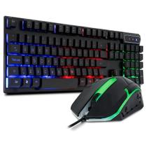 Kit Teclado e Mouse Gamer com Fio USB LED RGB Mouse Óptico Kit Teclado e Mouse Gamer com Fio USB LED RGB Mouse Óptico