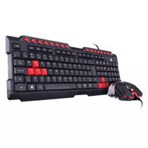 Kit teclado e mouse gamer grifo - preto e vermelho
