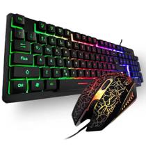 Kit Teclado E Mouse Gamer Led Rgb Usb Para Computador Jogos