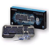 Kit Teclado e Mouse Gamer Metálico Semi Mecânico Antighost Ç