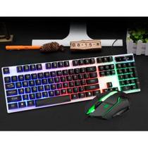 Kit Teclado E Mouse Gamer Multimídia Colorido Led Português Kit Teclado E Mouse Gamer Multimídia Colorido Led Português