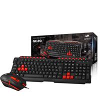 Kit Teclado e Mouse Gamer Multimidia Preto Vermelho Pro Edition Series C3tech Combo Gamer USB