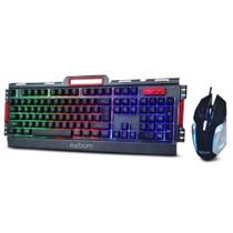Kit Teclado E Mouse Gamer Usb Semi Mecânico Led Preto Bk-G3000 Exbom