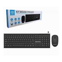 Kit Teclado E Mouse Hoopson Sem Fio, Wireless, Black Abnt2