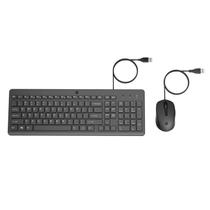 Kit Teclado E Mouse HP Com Fio 1600DPI USB Classic Preto - HP150