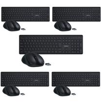 Kit Teclado e Mouse Intelbras CSI50 Sem Fio Preto - 5 Unidades