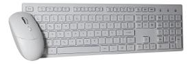Kit teclado e mouse K-Mex KA60W9+MAA7W7, wireless, mouse 2400 DPI, branco