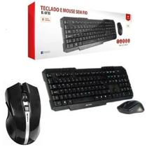 Kit Teclado e Mouse K-W40BK: Plug and Play Inteligente