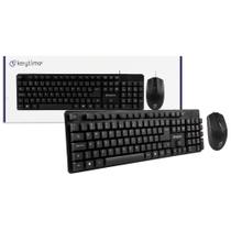 Kit Teclado E Mouse Keytime Minimal Usb 2.0 Abnt2 Preto Kyt00015