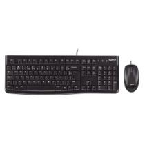 Kit Teclado e Mouse Logitech MK120 Preto USB 920-004429-C F030 - Conforto e Estilo