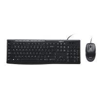Kit Teclado e Mouse Logitech MK200 USB Multimídia Preto