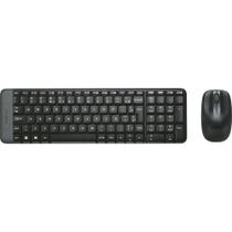 Kit teclado E Mouse Logitech Mk220 Compacto Wireless Usb Sem Fio