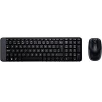 Kit Teclado e Mouse Logitech MK220 Sem Fio Black ABNT2 Kit Teclado e Mouse Logitech MK220 Sem Fio Black ABNT2