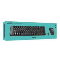 Kit Teclado E Mouse Logitech Mk220 Sem Fio Preto Abnt2 920-004431 Kit Teclado E Mouse Logitech Mk220 Sem Fio Preto Abnt2 920-004431