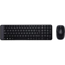 Kit Teclado e Mouse Logitech MK220 Wireless, ABNT2, Preto