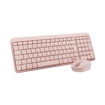 Kit Teclado e Mouse Logitech MK250 Rosa Bluetooth 920-013518 Cor:Rosa
