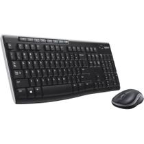 Kit teclado e mouse logitech mk270 sem fio multimídia abnt 2 preto