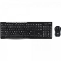 Kit Teclado e Mouse Logitech MK270 Sem Fio Preto F002