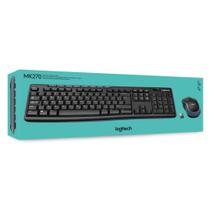 Kit Teclado E Mouse Logitech Mk270 Sem Fio Usb Abnt2 Preto 920-004433 Kit Teclado E Mouse Logitech Mk270 Sem Fio Usb Abnt2 Preto 920-004433