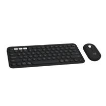 Kit Teclado e Mouse Logitech Pebble 2 Logi Bolt - Preto