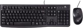 Kit teclado e mouse logitech usb 1000dpis - preto