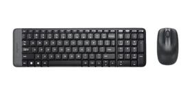 Kit teclado e mouse logitech wireless mk220 preto