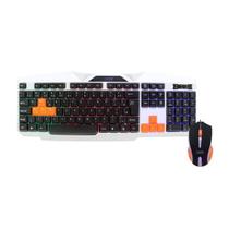 Kit Teclado e Mouse OEX Combo Ice TM-300 - Preto e Laranja