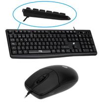 Kit Teclado e Mouse Óptico Com Fio Para Computador Escritório ACER Preta