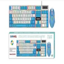 Kit teclado e mouse profissional gamer led rgb membrana dw-450 azul - DURAWELL