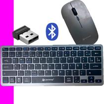 Kit Teclado E Mouse Recarregável Bluetooth Sem Fio Wireless Kit Teclado E Mouse Recarregável Bluetooth Sem Fio Wireless