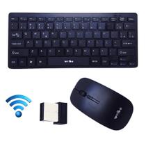 Kit Teclado E Mouse Receptor Wireless Sem Fio 2.4ghz Para Computador Notebook Gamer TV WB8068 - WEIBO