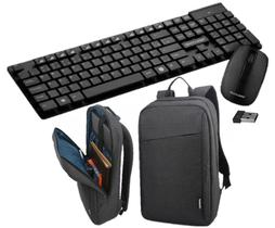 Kit Teclado E Mouse S/fio Multilaser Tc251 + Mochila Lenovo B210 Casual (até 15.6")
