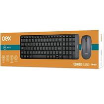 Kit Teclado e Mouse sem Fio 1200 DPI OEX BLEND TM404 Cinza