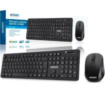 Kit Teclado e Mouse Sem Fio 2.4GHz ABNT 2 Exbom - BK-S1000F Kit Teclado e Mouse Sem Fio 2.4GHz ABNT 2 Exbom - BK-S1000F