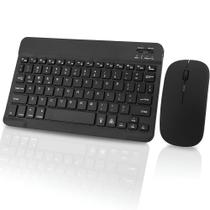 Kit Teclado e Mouse Sem Fio A6732 Preto Ultra Fino
